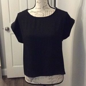 Ladies black chiffon top